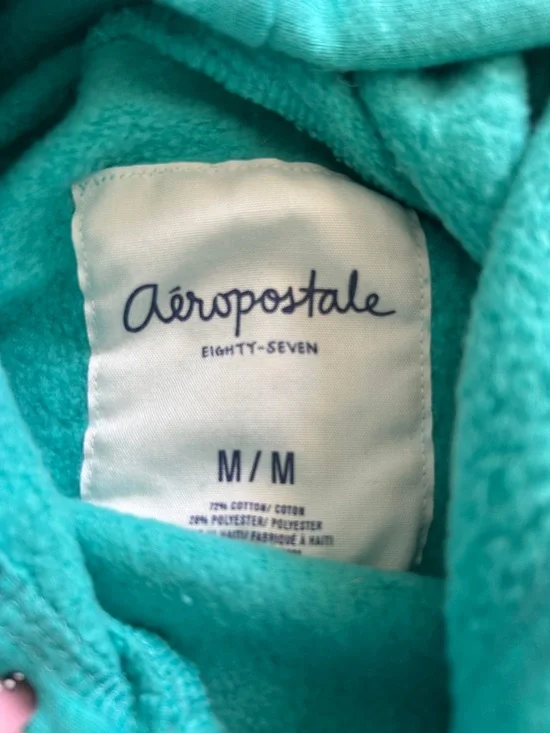 Aéropostale Teal Hoodie Sweatshirt - Picture 2 of 7